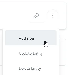 Add Sites to Entity